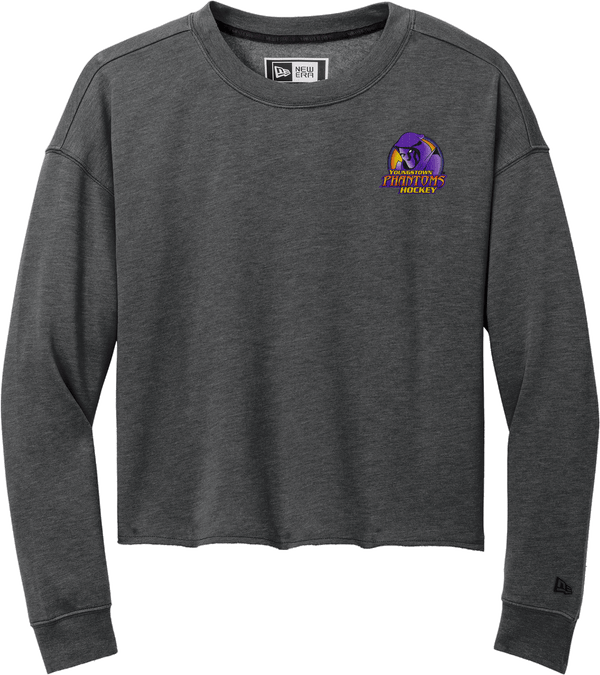 Youngstown Phantoms New Era Ladies Tri-Blend Fleece Crop Crew