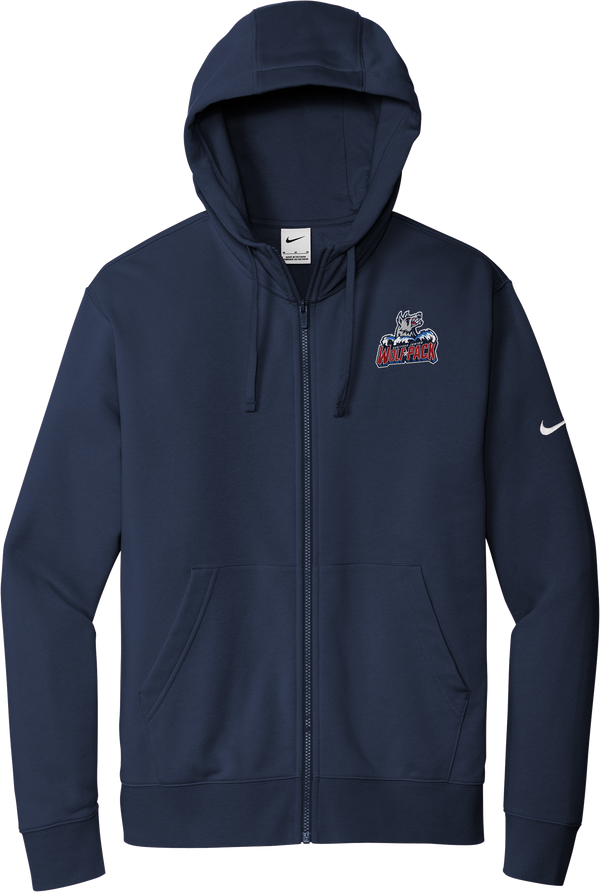 Hartford Jr. Wolfpack Nike Club Fleece Sleeve Swoosh Full-Zip Hoodie