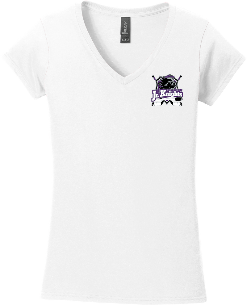 Old Bridge Jr. Knights Softstyle Ladies Fit V-Neck T-Shirt