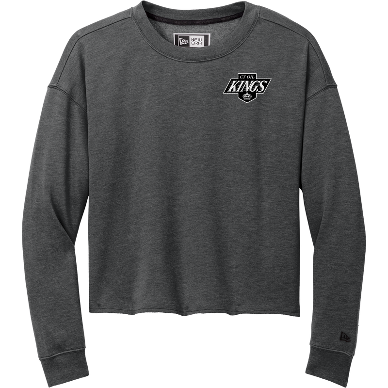 CT Oil Kings New Era Ladies Tri-Blend Fleece Crop Crew