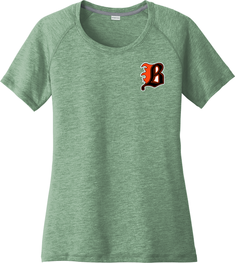 Philadelphia Blazers Ladies PosiCharge Tri-Blend Wicking Scoop Neck Raglan Tee