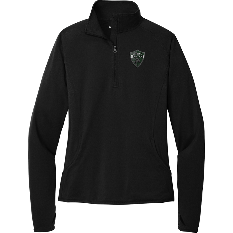 Lansing Spartans Ladies Sport-Wick Stretch 1/4-Zip Pullover