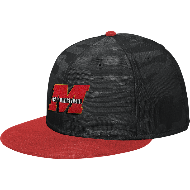 Team Maryland New Era Camo Flat Bill Snapback Cap