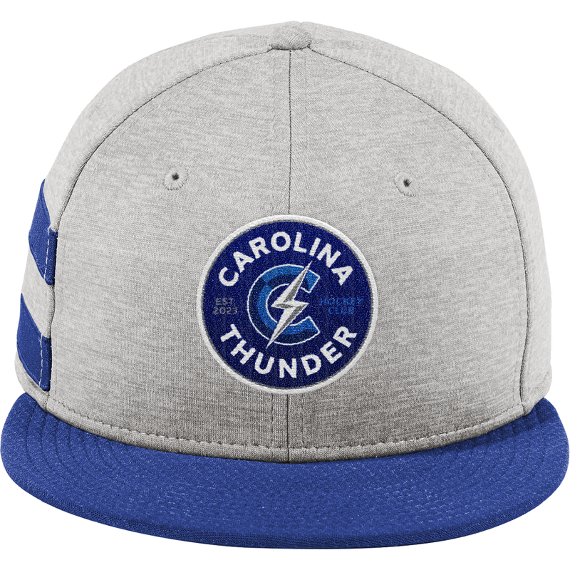 Carolina Thunder New Era Shadow Heather Striped Flat Bill Snapback Cap