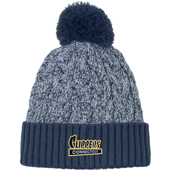 CT Clippers New Era Marled Knit Pom Beanie