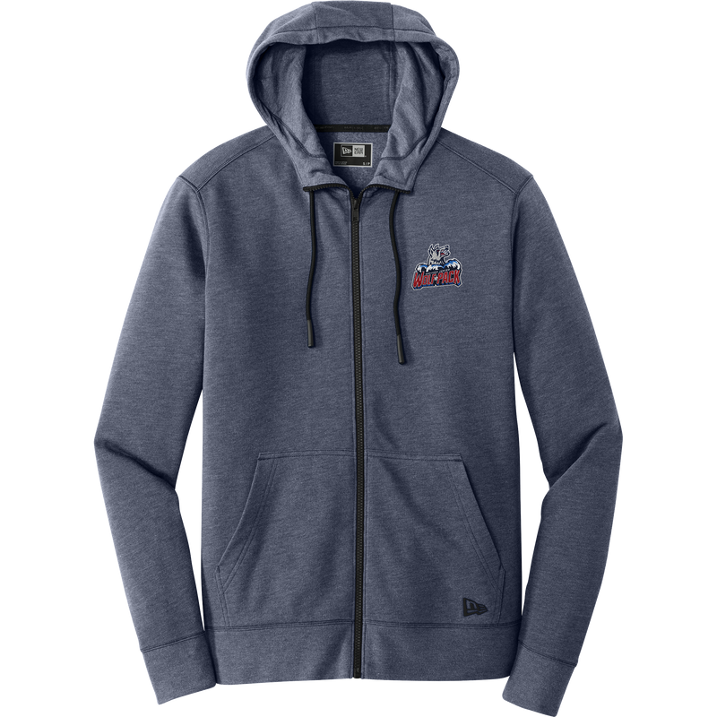 Hartford Jr. Wolfpack New Era Tri-Blend Fleece Full-Zip Hoodie