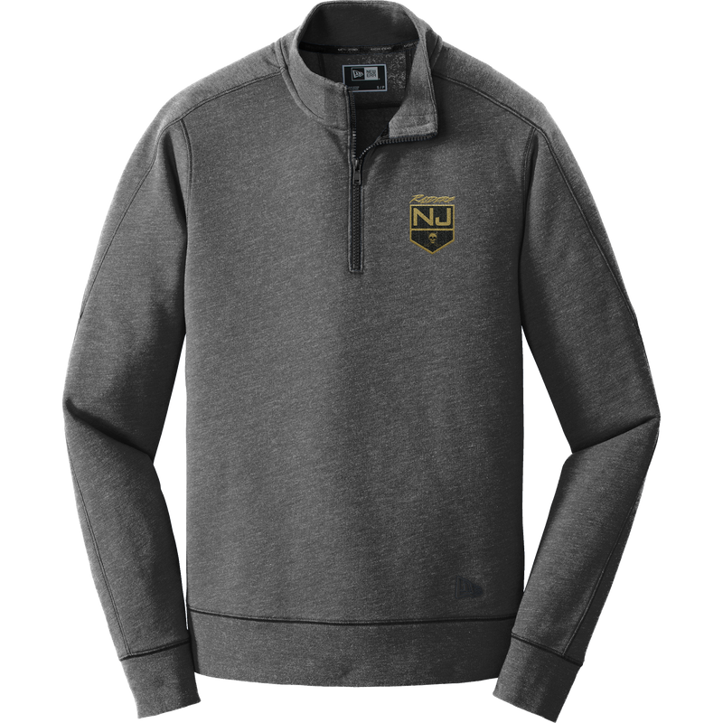 NJ Raiders New Era Tri-Blend Fleece 1/4-Zip Pullover