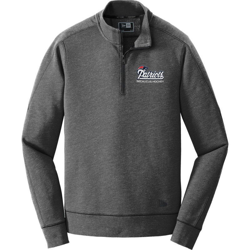 Secaucus Patriots New Era Tri-Blend Fleece 1/4-Zip Pullover