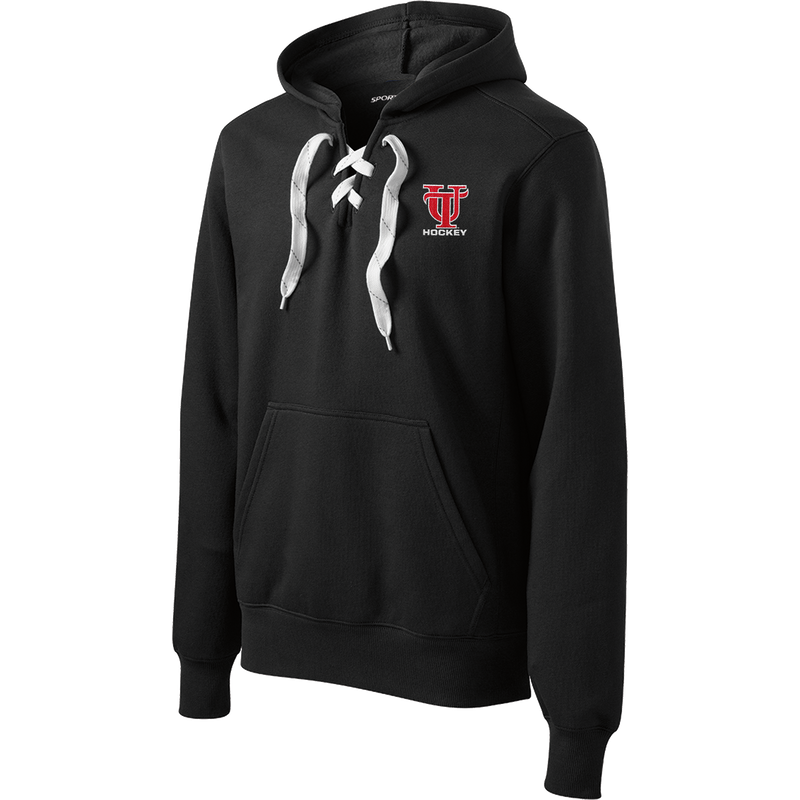 University of Tampa Lace Up Pullover Hooded Sweatshirt