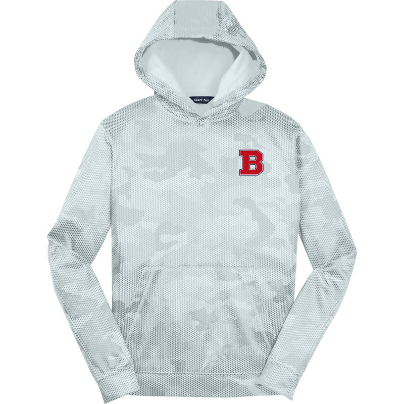 CT Bobcats Youth Sport-Wick CamoHex Fleece Hooded Pullover